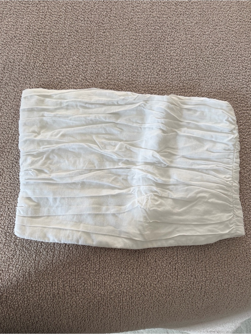 Mango White Smocked Bandeau Tube Top size M